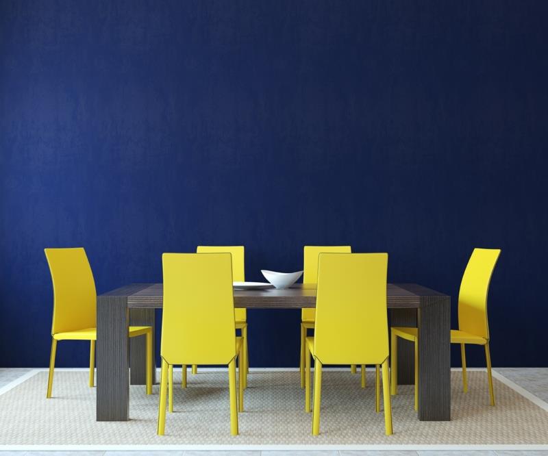 couleurs de mur modernes couleurs de mur de salle à manger bleues tendances
