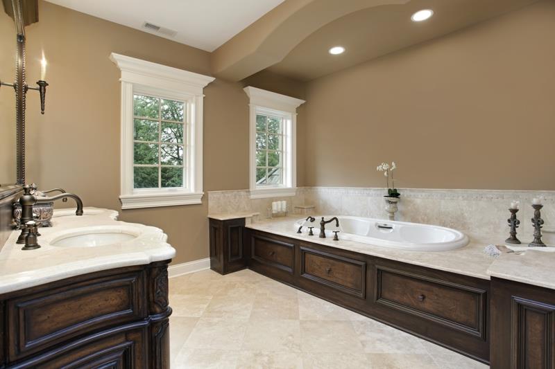 łazienka brązowy nowoczesny kolor ściany rustykalny kolor ściany łazienki beżowy brąz