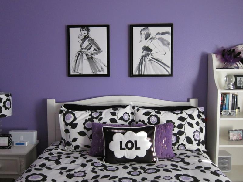 peintures murales modernes peinture murale de chambre violet