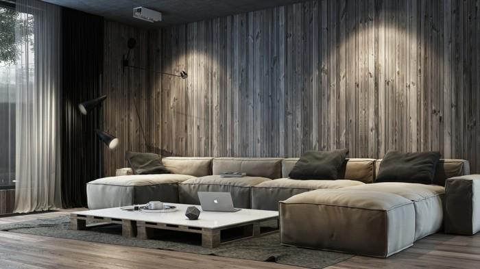 nowoczesny design ścienny drewniane panele ścienne salon