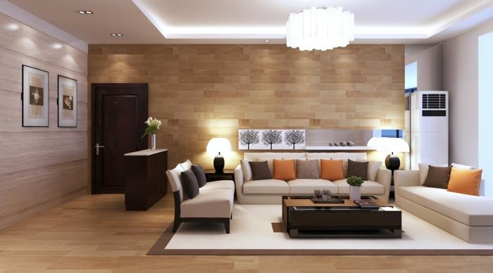 nowoczesne meble do salonu elegancki piękny projekt ściany wiele poduszek do rzucania