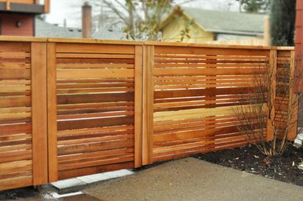 conception horizontale de clôture de jardin moderne
