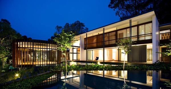 maison moderne k2ld architecture durable idées d'éclairage de jardin