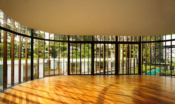 maison moderne singapour architecture durable plancher en bois design respectueux de l'environnement