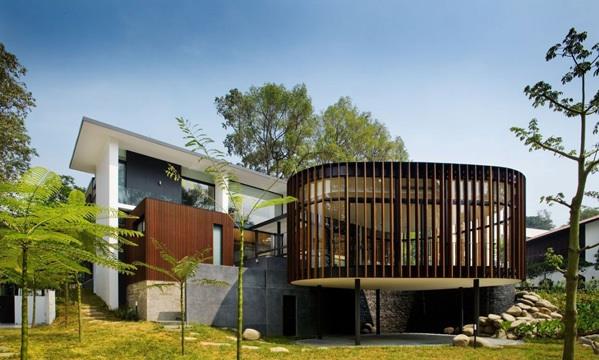 maison moderne singapour maison écran k2ld architectes terrasse extérieur architecture durable
