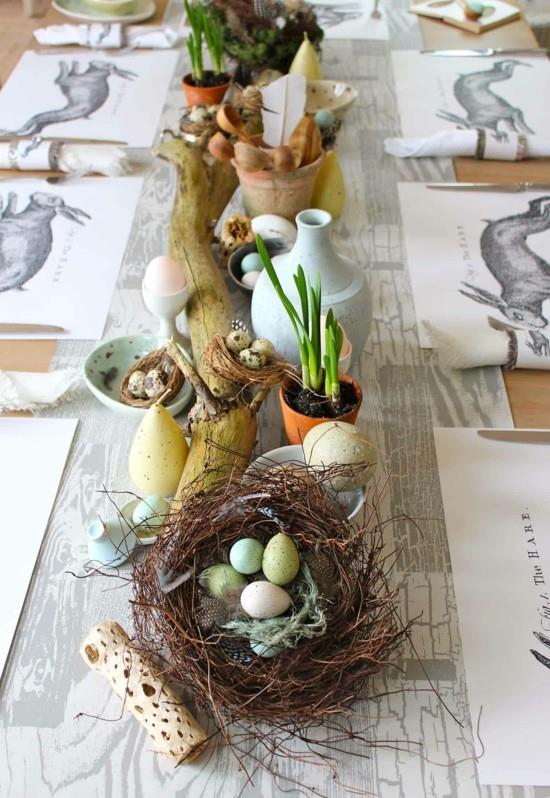 samodzielnie stwórz zrównoważone dekoracje stołu na Wielkanoc