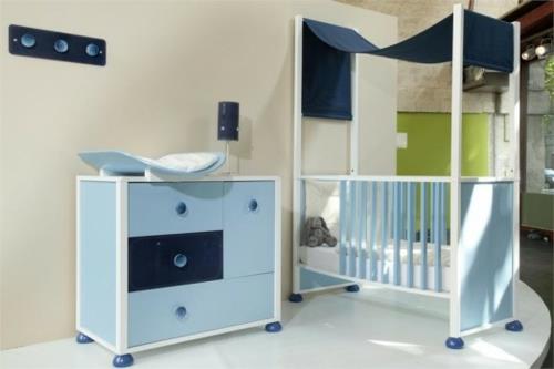 nouvelle chambre d'enfant moderne commode design bleu lit bébé