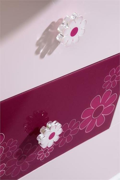 nouvelle poignée de fleur de pépinière moderne rose