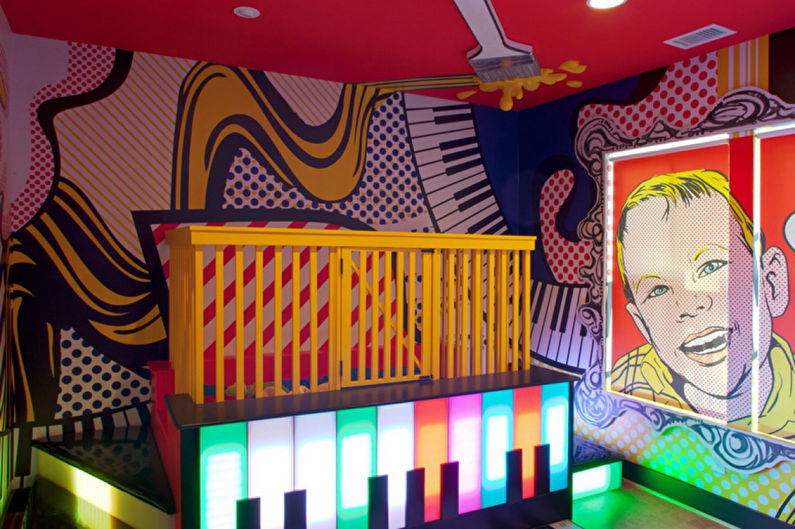 Tapeta do dětského pokoje ve stylu pop art