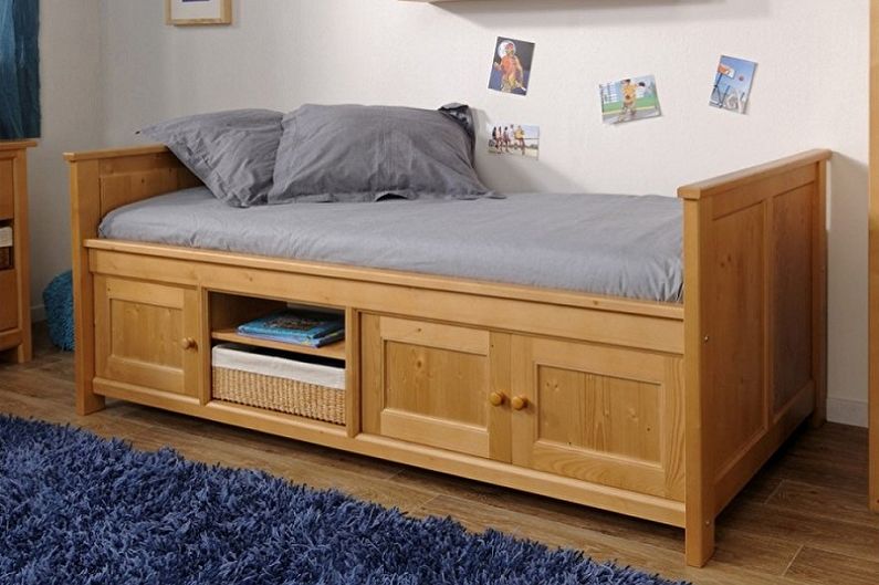Видове единични легла - Единично легло с чекмеджета