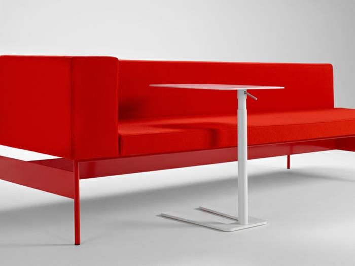 offect and studio irvine tool table basse réglable en hauteur canapé rouge