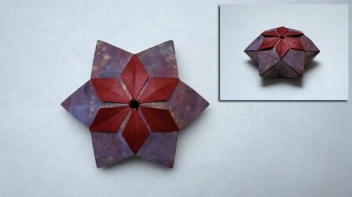 instructions d'origami pour faire des étoiles pour Noël