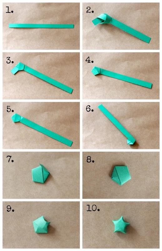 instructions d'étoile de noël en origami technique de pliage simple