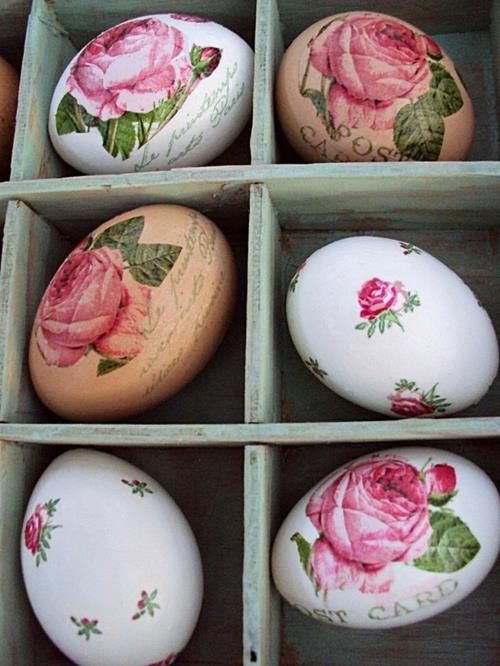 oryginalna dekoracja wielkanocna pisanki decoupage