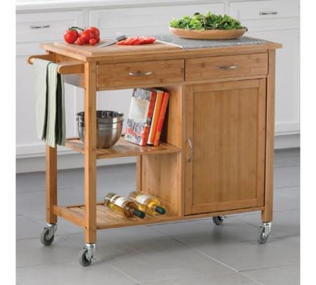 plans de travail de cuisine pratiques originaux armoire mobile en bois