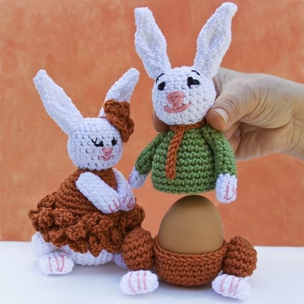 décoration de pâques lapins au crochet crochet belles idées de décoration