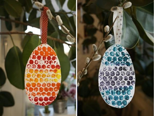 faire vos propres décorations de pâques faire des œufs de pâques avec du papier bulle