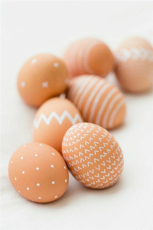 malowanie pisanek purystyczna dekoracja wielkanocna tworzenie jajek