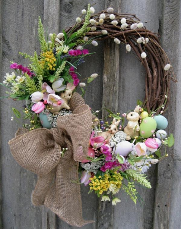 stwórz własny wieniec wielkanocny kreatywne pomysły na rękodzieło wiosenne kwiaty jajka