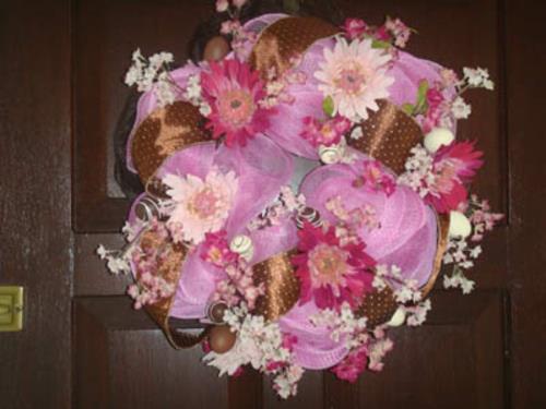 couronne de pâques fleurs de printemps variété original