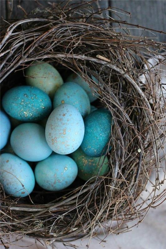 faire cuire un nid de pâques bricoler un nid de pâques matériaux naturels penser durable instructions de nid de pâques