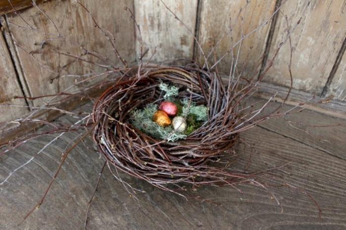 Nid de pâques cuire au four nid de pâques bricoler des bâtons de matériaux naturels