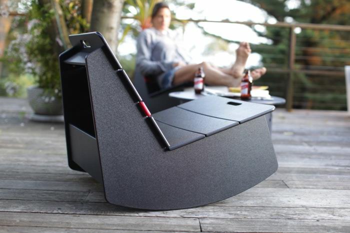 retour du bois de chaise berçante d'extérieur