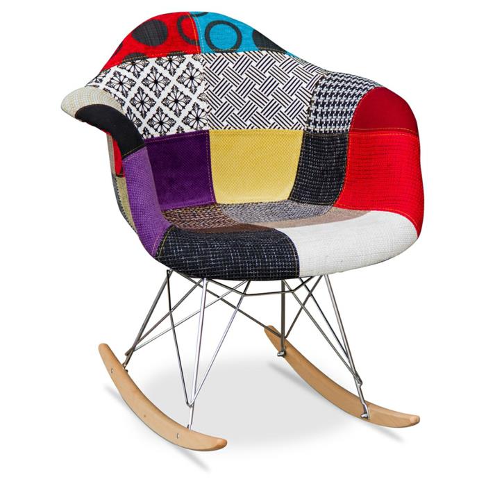 chaise à bascule extérieure tendance colorée