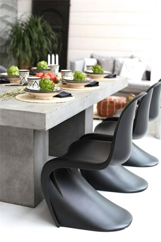 Panton krzesło meble do jadalni krzesła designerskie stół betonowy