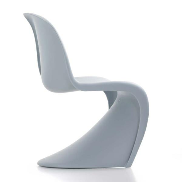 panton krzesło szare designerskie krzesła duńskie designerskie meble