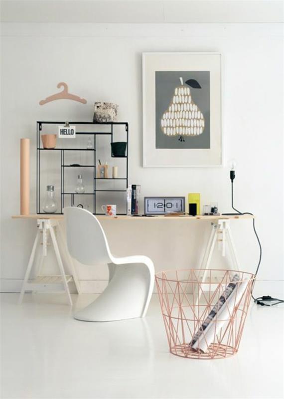 panton krzesło białe designerskie krzesła skandynawskie wyposażenie gabinetu