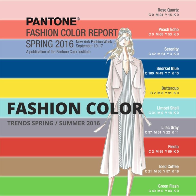 couleurs pantone 2016 couleur tendance tendances de la mode printemps été 2016