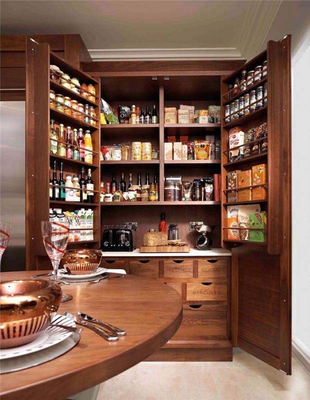 garde-manger espace de rangement de cuisine en bois