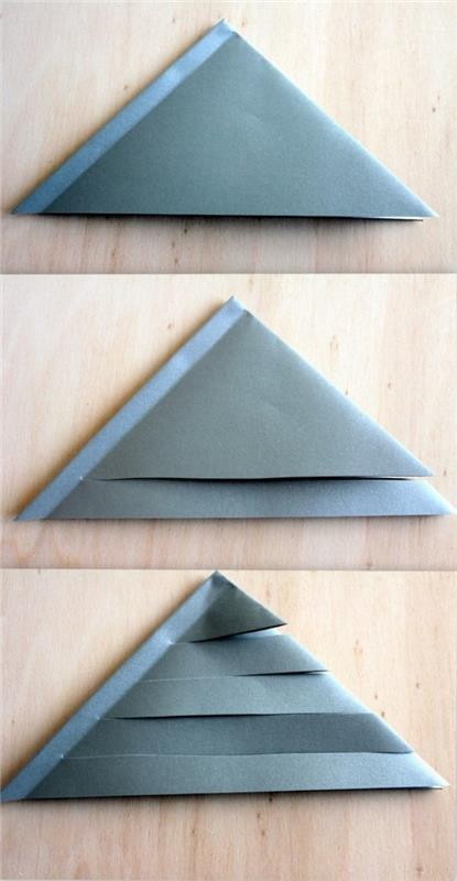 les étoiles en papier font des triangles en papier