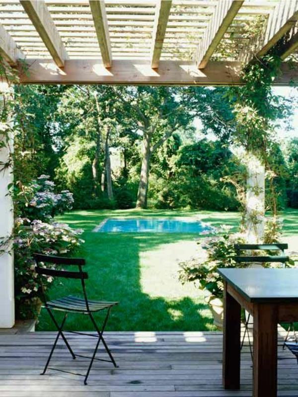 idées de conception de jardin patio pergola construire vous-même pelouse