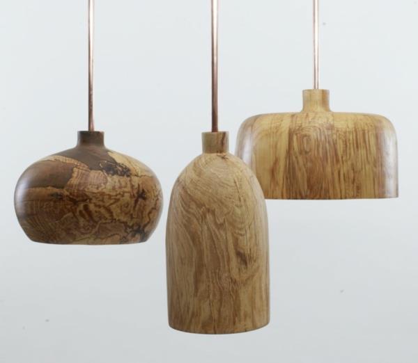 la lumière pendante conçoit de grandes lampes de texture en bois à la maison
