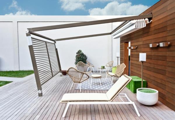 pergola ombrage blanc arrière-cour