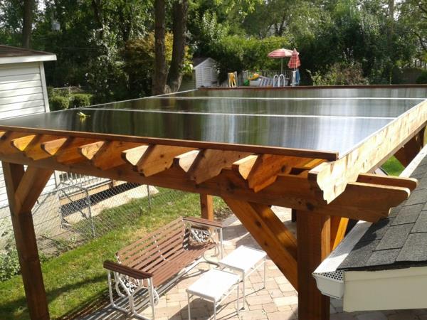 pergola toit terrasse verre couvrant