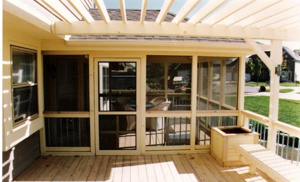 pergola toit terrasse toiture bois clair