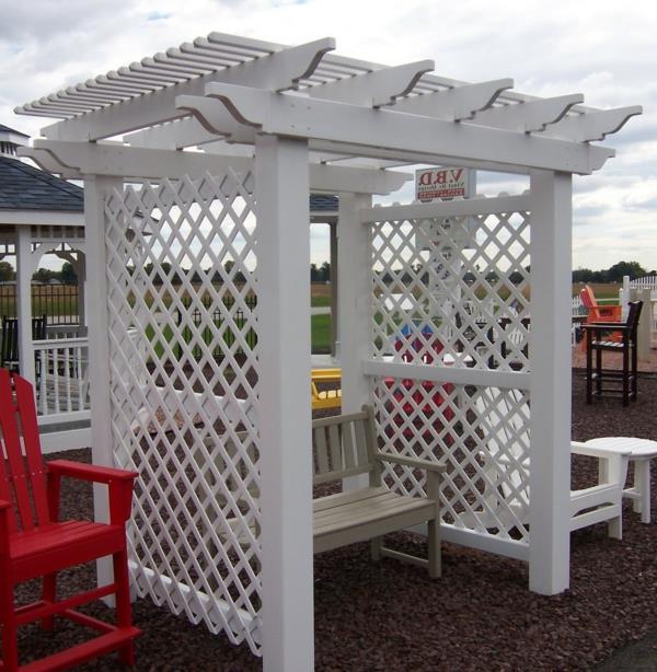 pergola toit terrasse toiture petit blanc