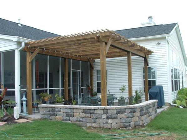 Pergola toiture terrasse toiture pierres naturelles