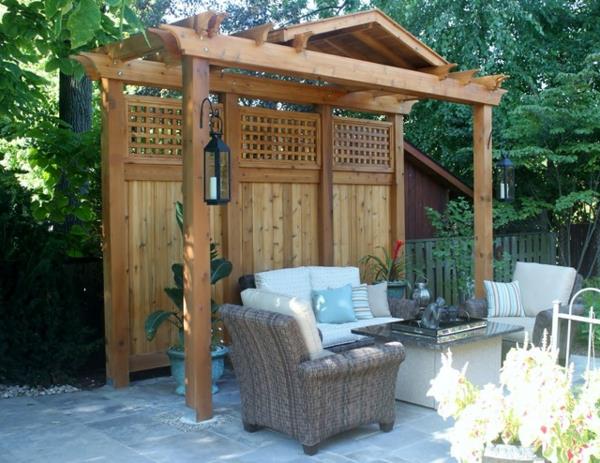 pergola toit terrasse toiture teck