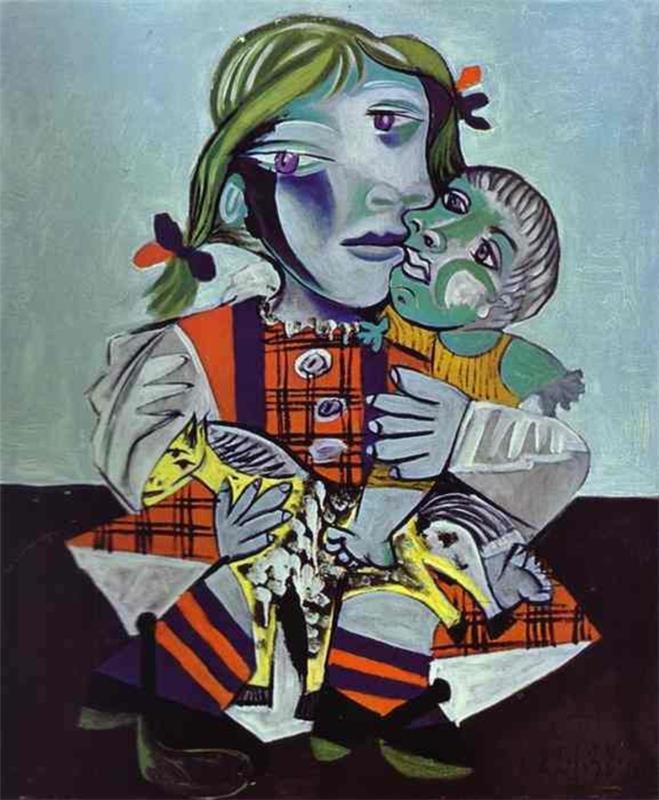 Picasso tworzy swoją córkę o cechach kubizmu lalek
