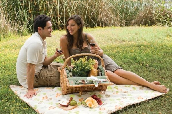 wypoczynek na pikniku ciesz się winem romantycznym