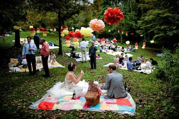 koc piknikowy kolorowy wzór uroczystości weselne