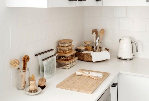 kuchnia bez plastiku zrównoważone projektowanie kuchni przybory kuchenne drewno