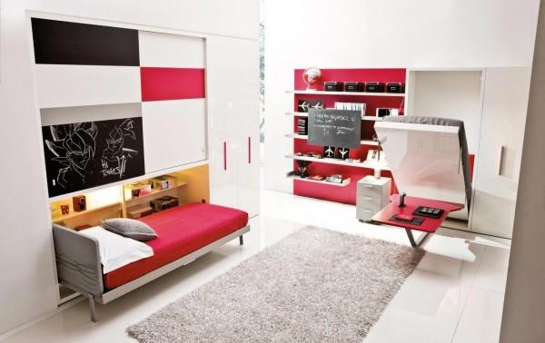 zajmujące mało miejsca meble do pokoju dziecinnego nowoczesny szary dywan