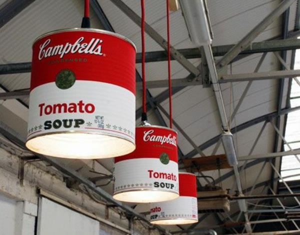 le pop art présente des lampes suspendues de campbells cans de design d'intérieur