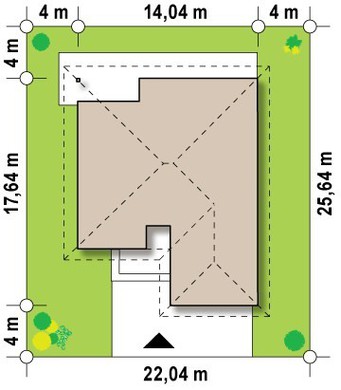 Общата площ на всички помещения на къщата (визуализация на екстериора - вижте по -горе) - 165,1 м2