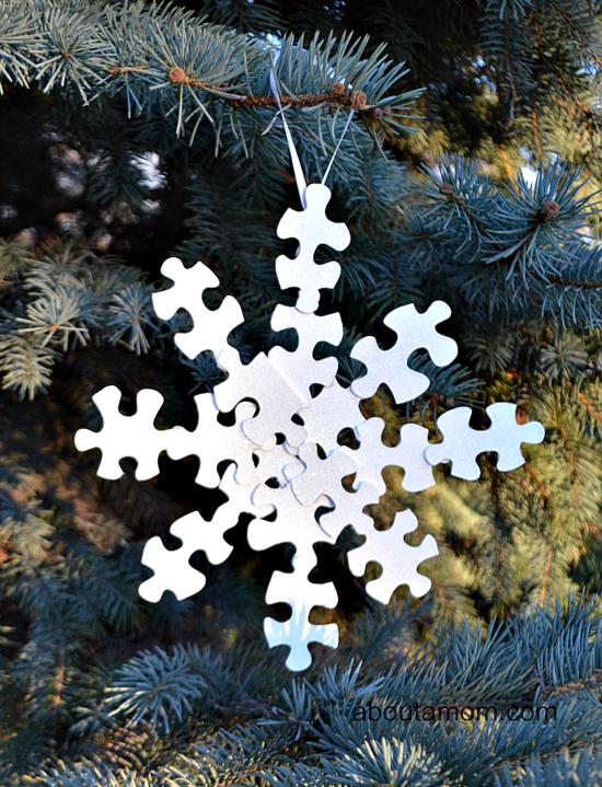 bricoler puzzle flocons de neige